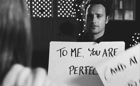 Love Actually (2003)  Quote (About romantic juliet gif Cue Cards christmas cards christmas cards card scene)