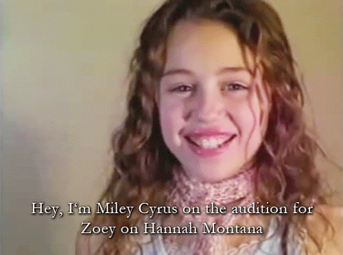 Miley Cyrus  Quote (About zoey miley stewert Hannah Montana gif cute auditions adorable)